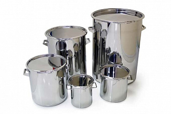 Cylindrical stainless steel containers HPN019268