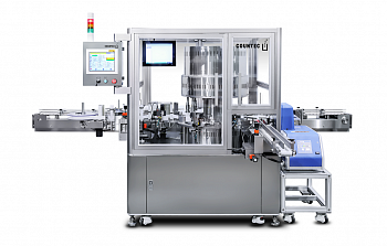 The machine of labeling and pasting instructions on the covers LOS-150